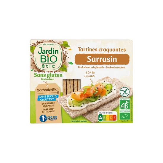 Tartines sarrasin sans gluten Bio Jardin biologique 150g