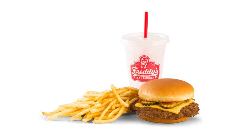 Order Kid's Steakburger with Cheese Combo food online from Freddy's Frozen Custard & Steakburgers store, Waco on bringmethat.com