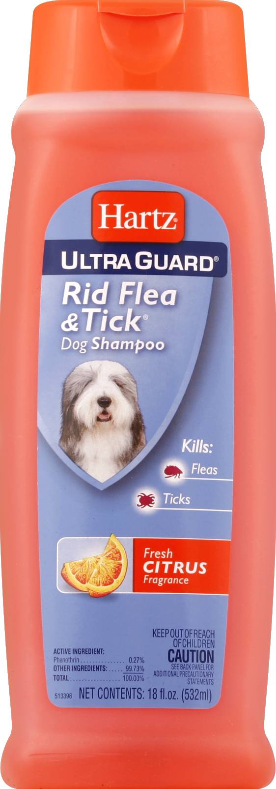 Hartz Ultra Guard Rid Flea & Tick Dog Shampoo (18 fl oz)