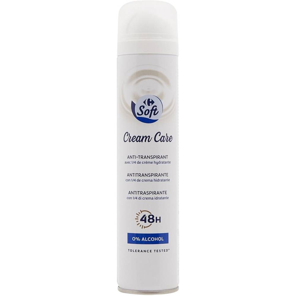 Carrefour Soft - Déodorant spray 48 h cream care (200ml)