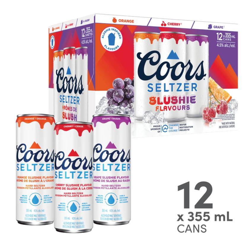 Coors Seltzer Beer (12 ct, 29.58 mL) ( Slushie)