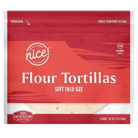 Nice! Flour Tortillas, 8 Inch (12 oz, 8 ct)