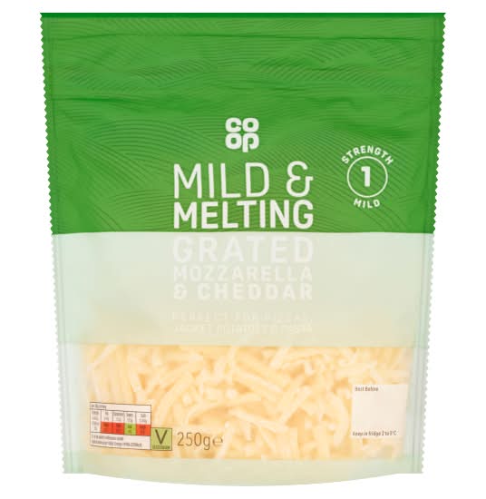 Co-op Mild & Melting Grated Mozzarella & Cheddar Cheese (250g)