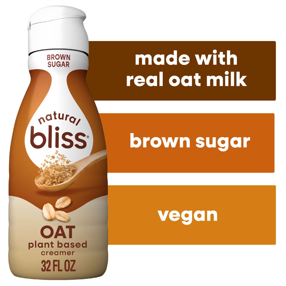 Coffee-Mate Natural Bliss Plant Based Oat Creamer, Brown Sugar (32 fl oz)