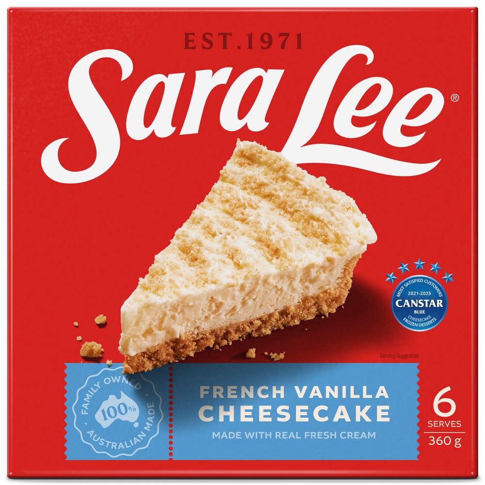 Sara Lee Fresh Cream Cheesecakes, French Vanilla (360g)