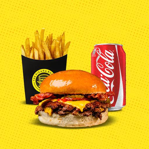 Combo Smash Bacon con papas + Refresco Familia Coca-Cola 355ml