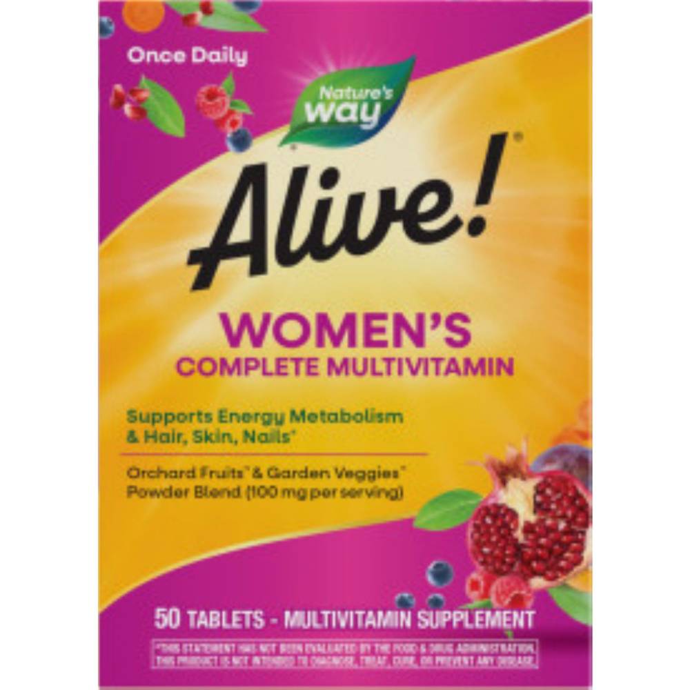 Nature'S Way Alive! Women'S Energy Multivitamin Tablets, 50 Ct