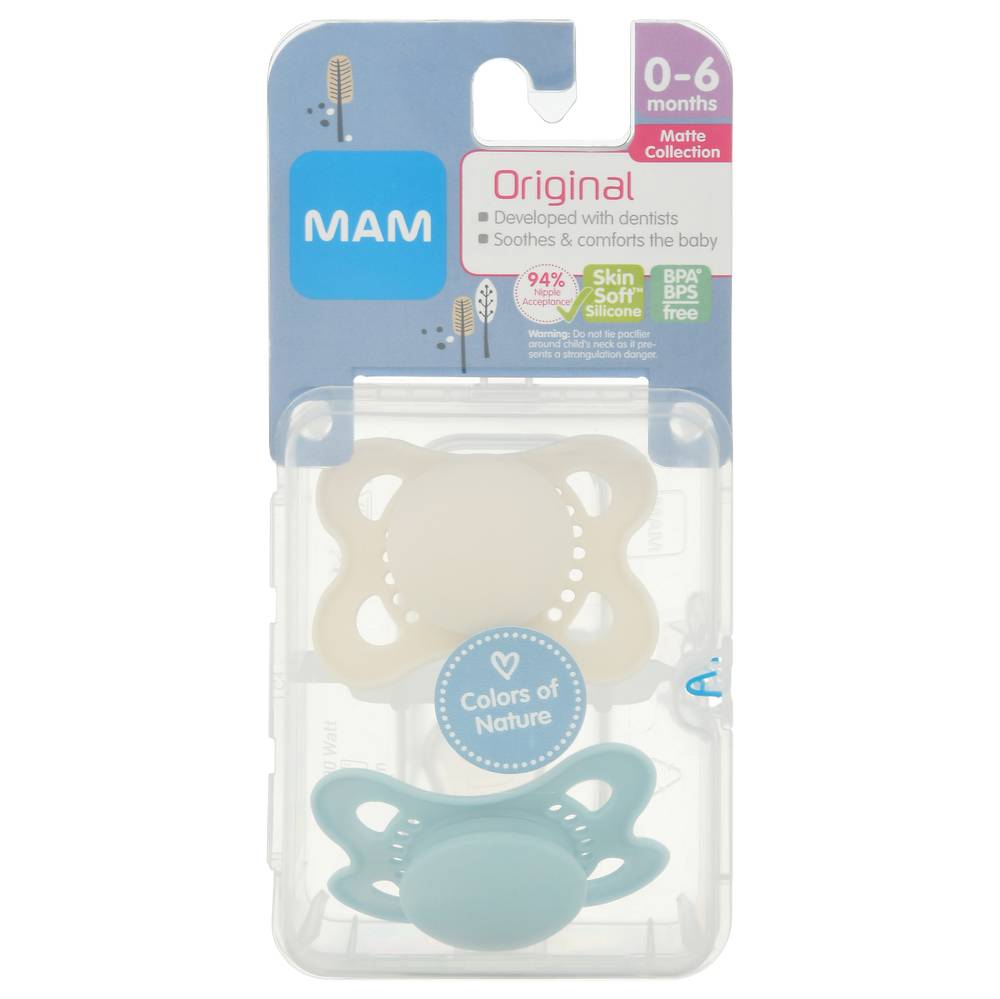 Mam Original 0-6 Months Pacifiers (2 ct)