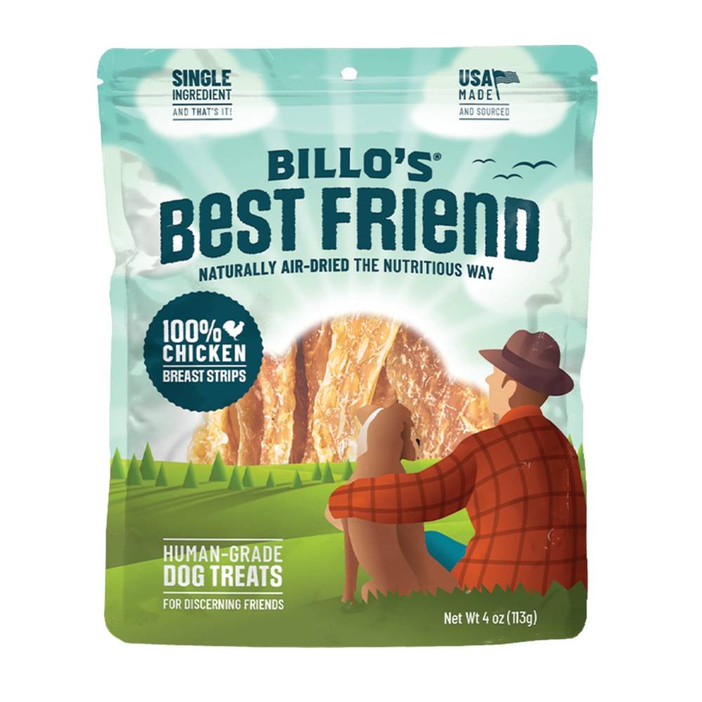 Billo's Best Friend Chicken Breast Strips Dog Treats (4 oz)