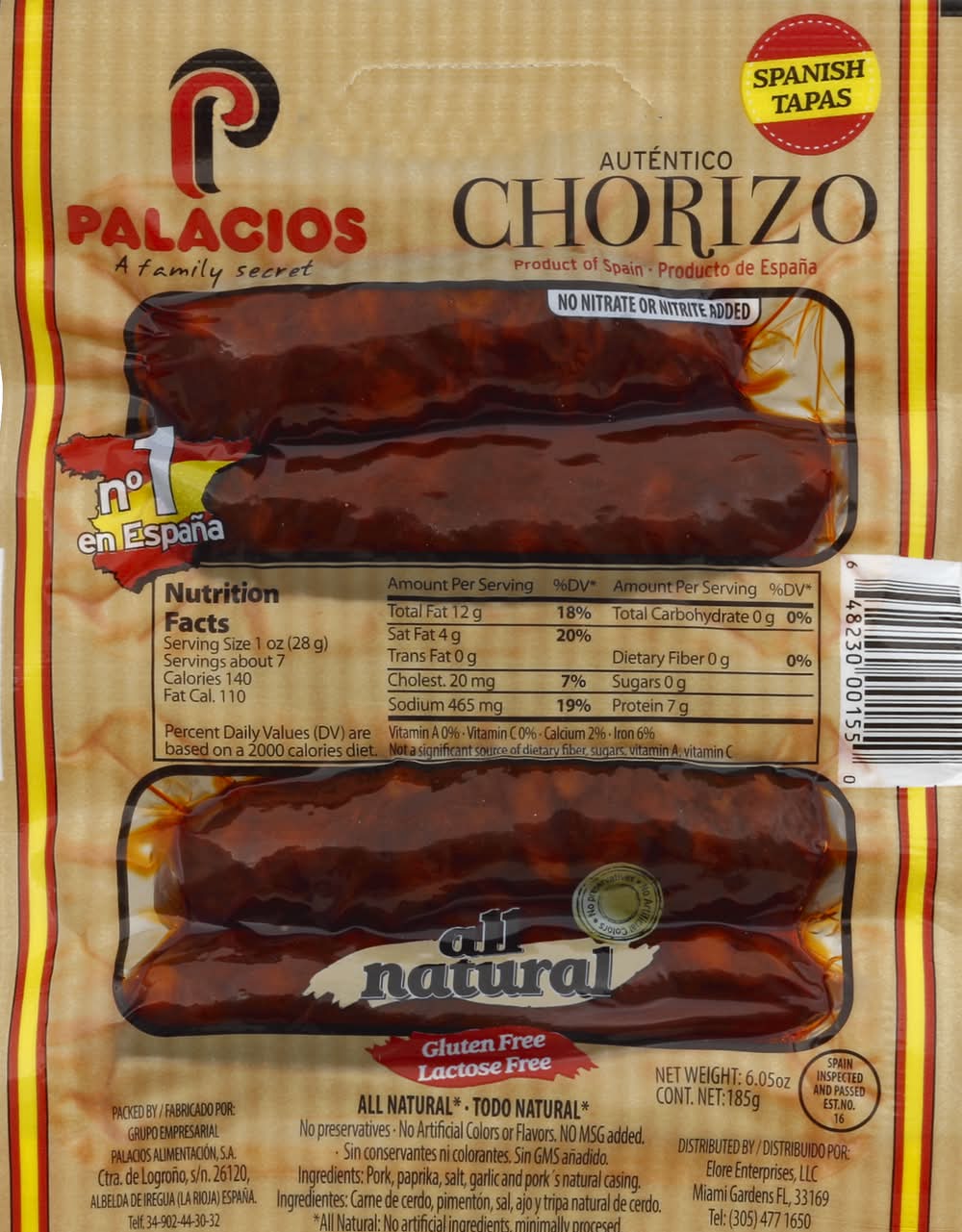 Palacios Autentico Chorizo (6.1 oz)