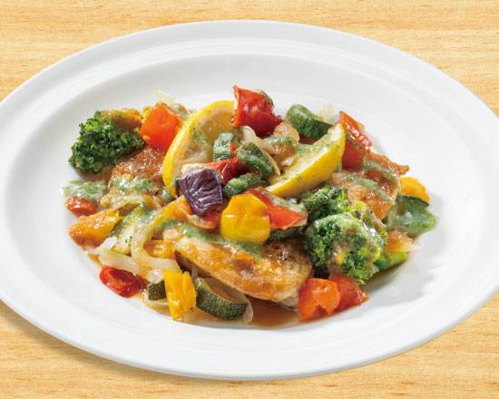 レモンチキンソテー バジルソース Lemon Chicken Sauté Basil Sauce