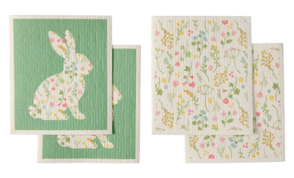 Crofton Easter Floral 4Pk Swedish Dish Cloths