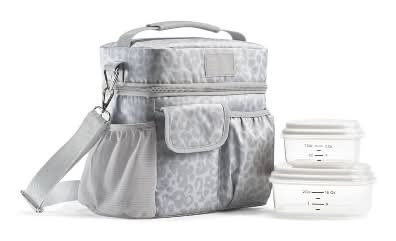 Fit & Fresh Montauk Lunch Kit, Feline Fine Stone Gray