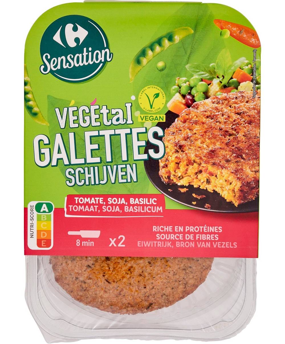 Carrefour Veggie - Steaks au soja tomate et basilic (200g)