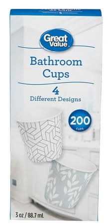 Great Value Bathroom Cups (880 g)