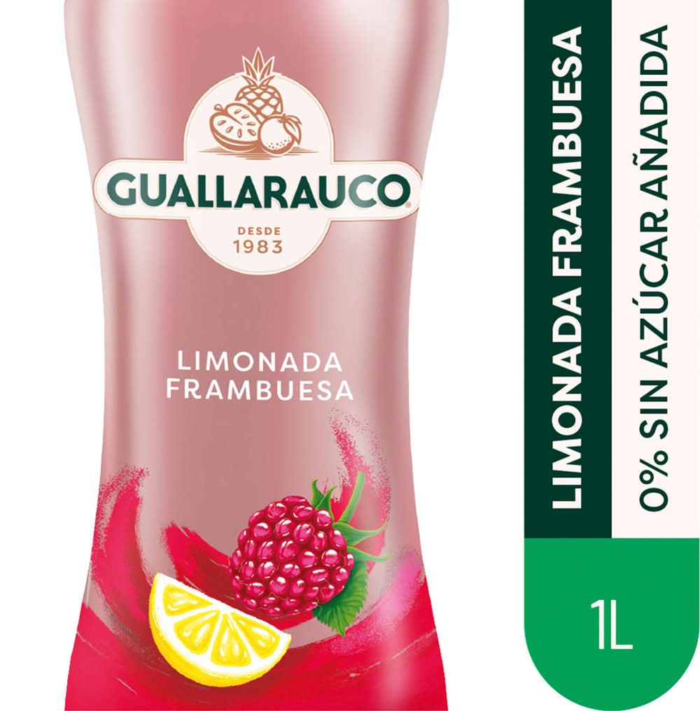 Guallarauco · Bebida 0% sin azúcar añadida - Limonada-Frambuesa (1 L)