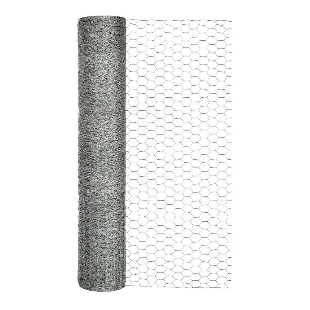 GARDEN CRAFT 150-ft x 3-ft Gray Galvanized Steel Chicken Wire Rolled Fencing with Mesh Size 1-in | 163615S