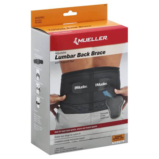 Mueller's Adjustable Lumbar Back Brace With Support Pad (1 ct)