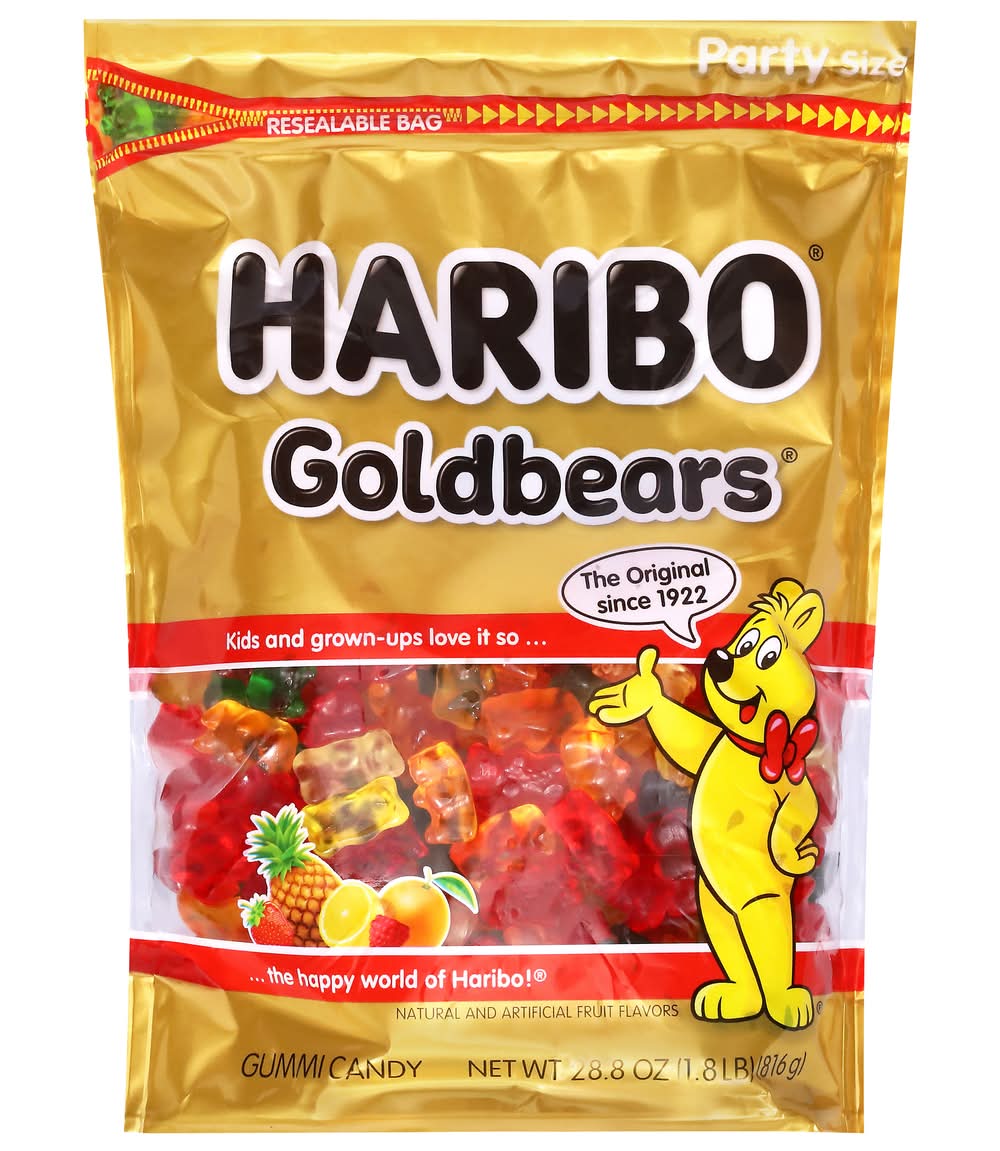 Haribo Goldbears Original Gummi Candy Party Size Bag, Assorted (28.8 oz)