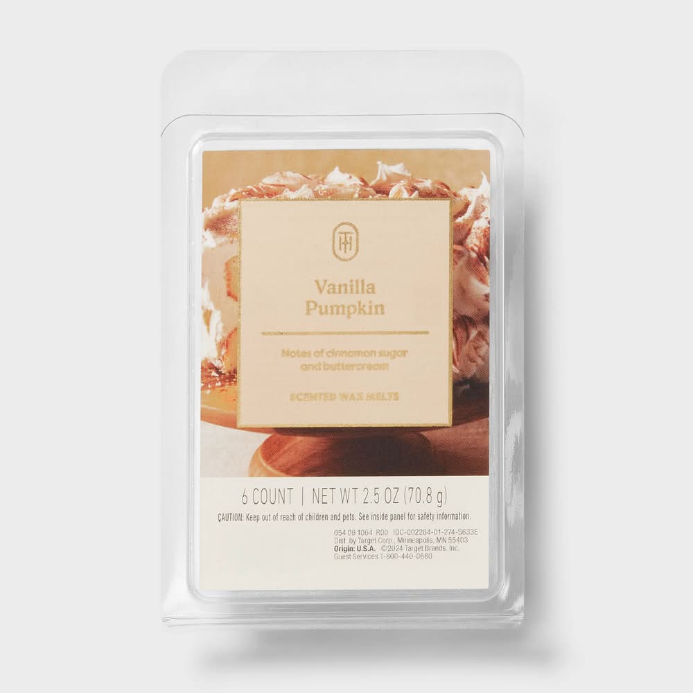 Threshold Wax Melts, Vanilla-Pumpkin (2.5 oz, 6 ct)