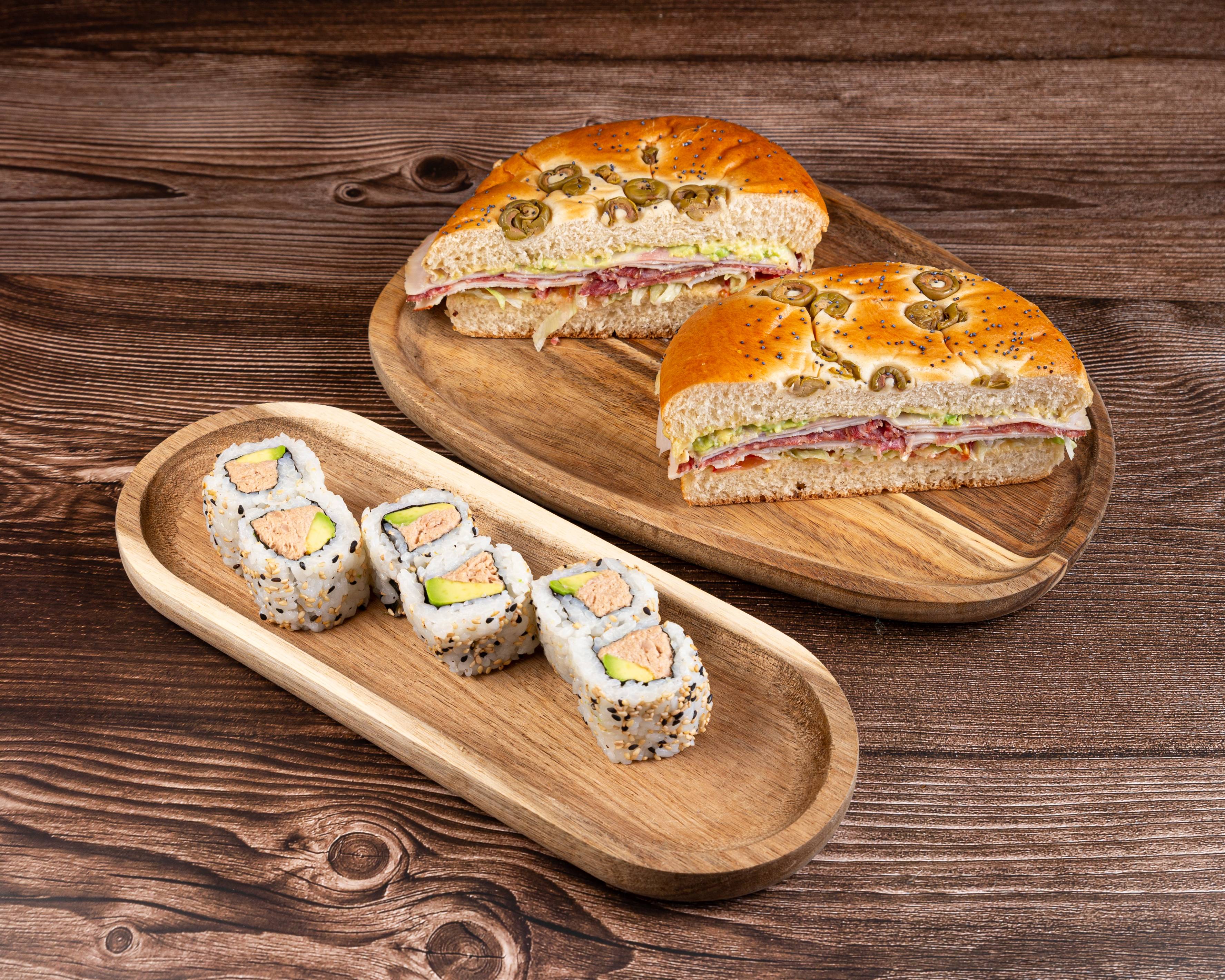 Menu sandwich mélange de charcuterie