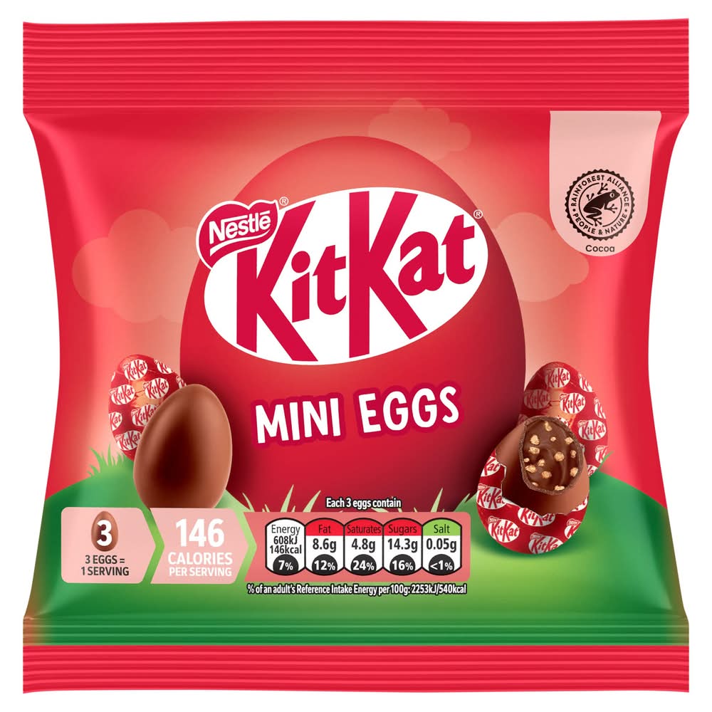 Kit Kat Milk Chocolate Filled Mini Eggs Sharing Bag 81g