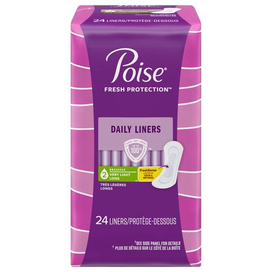 Poise Daily Liners Ultra Longs Very Light 5x Drier (24 ct)