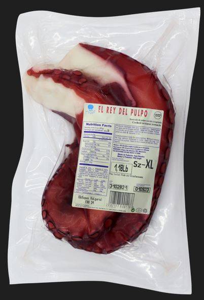 Frozen Fully Cooked Octopus Legs, Extra Large, vac pack (1 Unit per Case)