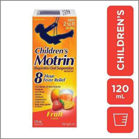 Motrin 8 Hour Fast Fever & Pain Relief, Fruit (120 g)