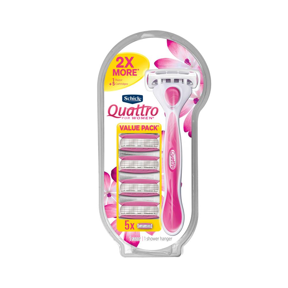 Schick Quattro For Women Razor Value pack (pink)