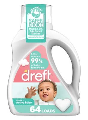 Dreft Active Baby Liquid Laundry Detergent (92 fl oz)