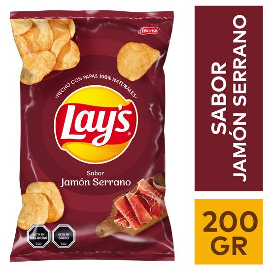 Lay's papas fritas sabor jamón serrano (bolsa 200g)
