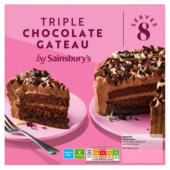 Sainsbury's Triple Chocolate Gateau Dessert 600g