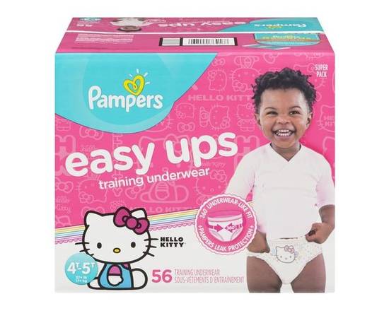 Pampers · Nos 45 fille - Easy ups girl training pants # 4-5 (56 units)