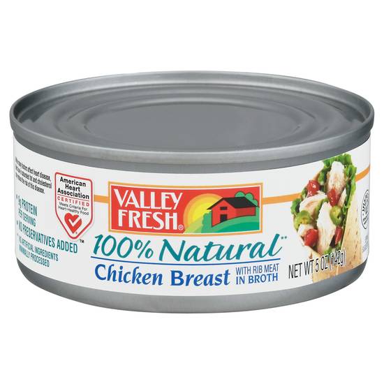 Valley Fresh 100% Natural With Rib Meat in Broth Chicken Breast