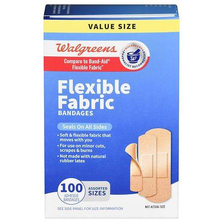 Walgreens Flexible Fabric Bandages, Assorted