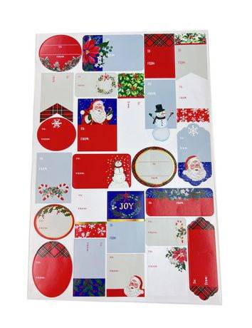 Holiday Time Christmas Trad Sticker Gift Tag