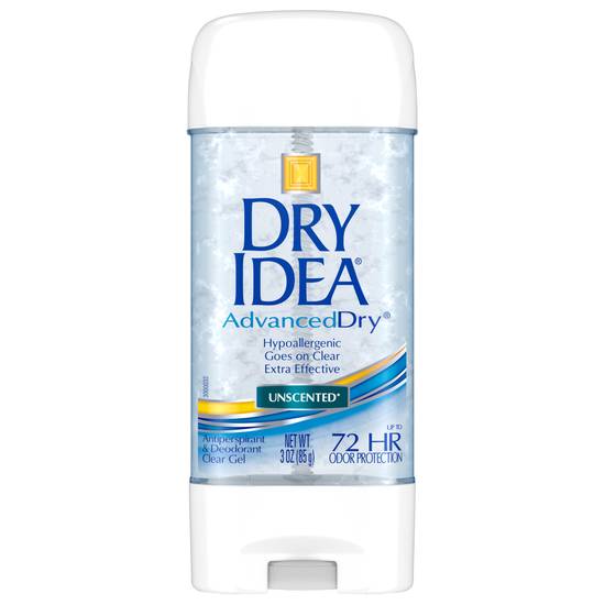 Dry Idea Advanceddry Unscented Antiperspirant & Deodorant Clear Gel