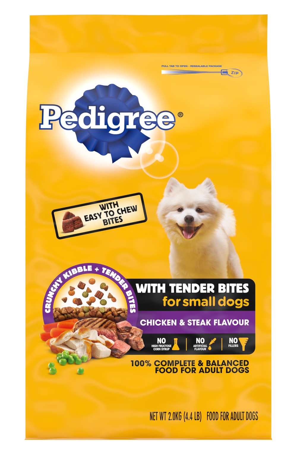 Pedigree Chicken & Steak Flavour Dry Dog Food (2 kg)