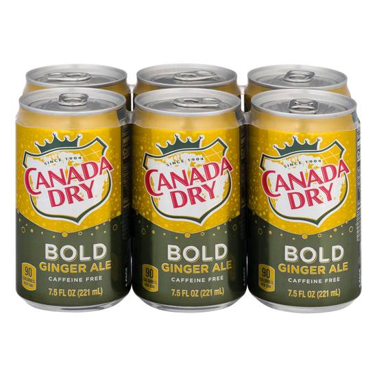 Canada Dry Bold Ginger Ale Soda (6 ct, 7.5 fl oz)