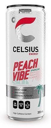 Celsius Sparkling Energy Drinks, Peach (355 ml)