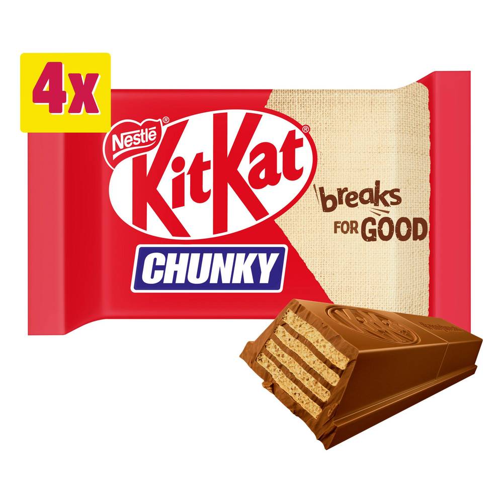 KitKat Chunky Milk Chocolate Bar Multipack 4x40g