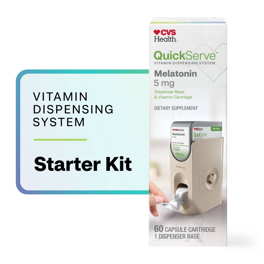 CVS Health QuickServe Melatonin Starter Kit (Dispenser Base + Cartridge), 60 CT