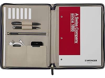 Wenger Amelie Polyester Padfolio with Zipper Closure, Navy (601565)