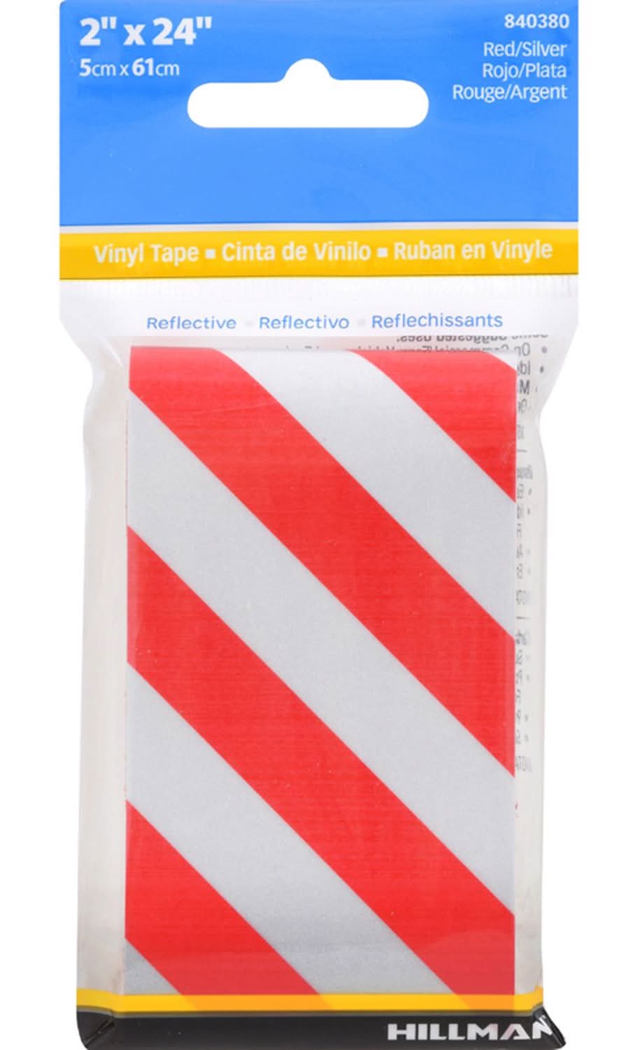 Hillman 2 In. W X 24 In. L Red/Silver Reflective Safety Tape 1 Pk