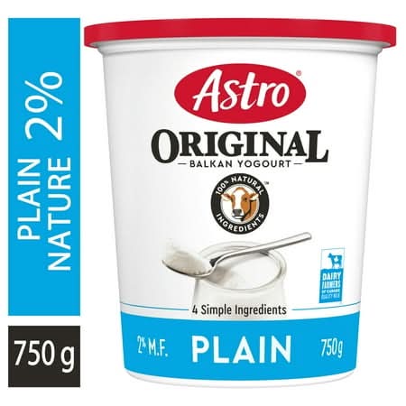 Astro 2% Original Balkan Plain Yogurt (750 g)