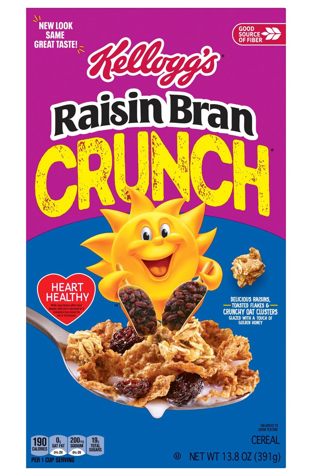 Raisin Nut Bran Crunch Cereal Breakfast Family Size (13.8 oz)
