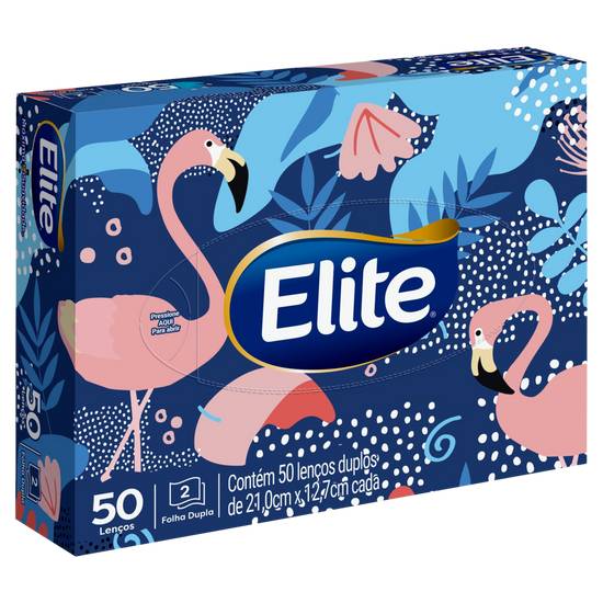 Elite lenço de papel folha dupla (50 lenços)