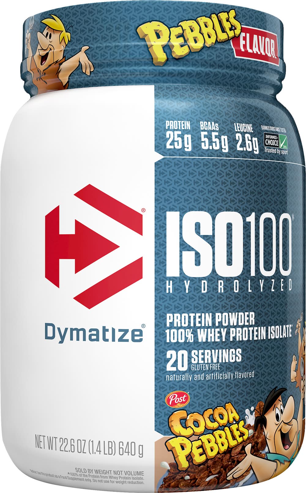 Dymatize Iso100 Hydrolyzed Protein Powder, Cocoa Pebbles (22.9 oz)