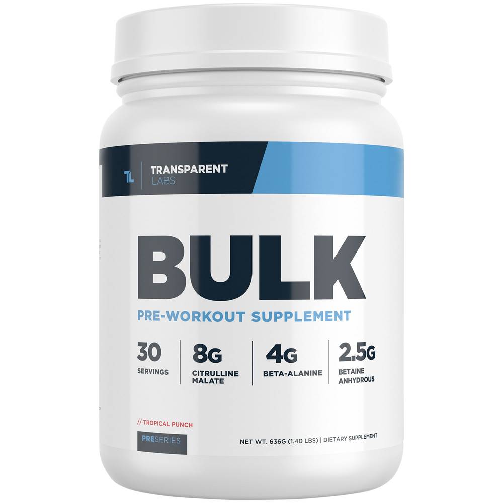 Transparent Labs Bulk Pre Workout (tropical punch)